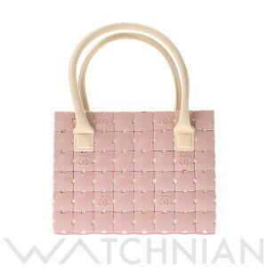 Chanel Puzzle Handbag Pink Ivory White Leather